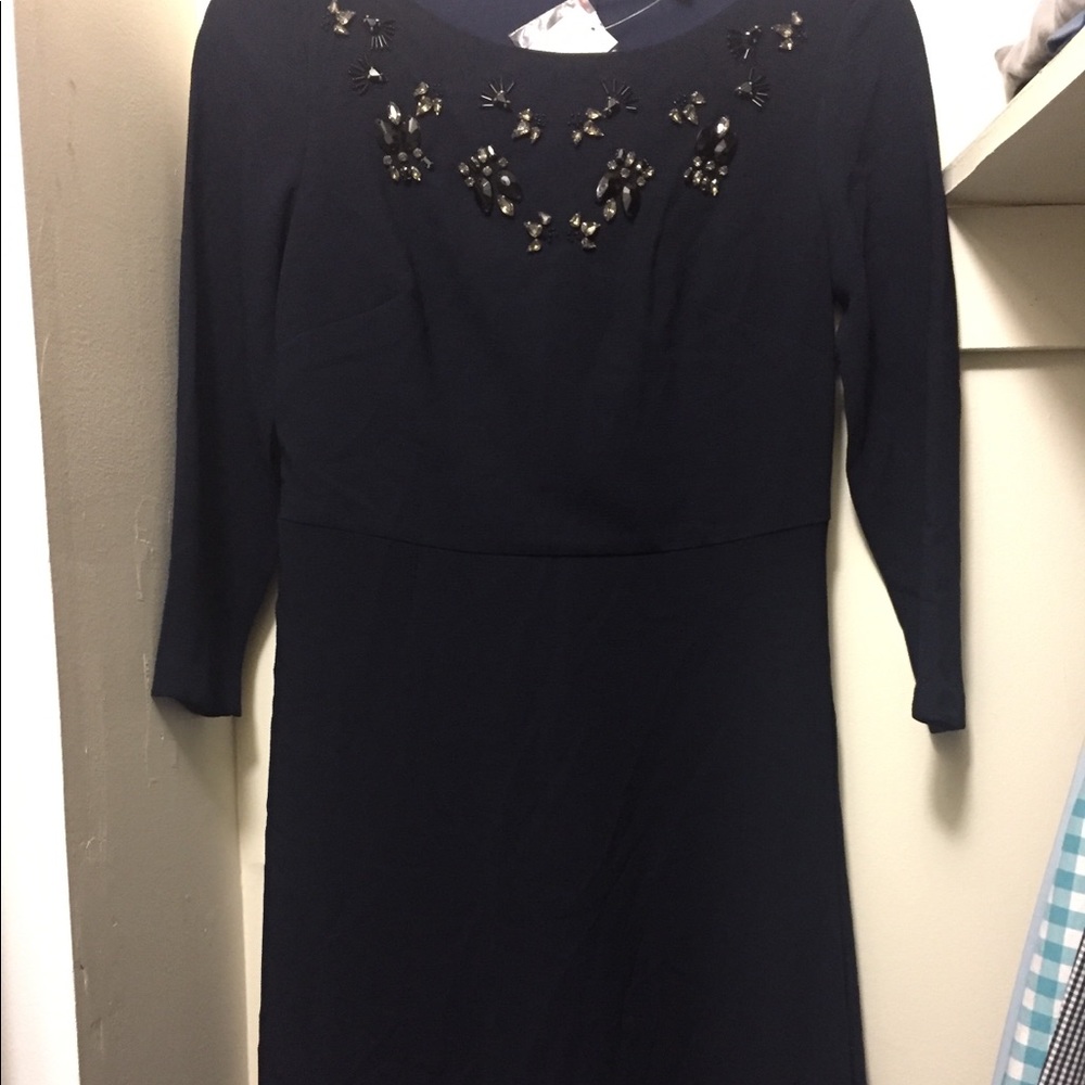 NWT Banana Republic Navy Jeweled dress SZ 2